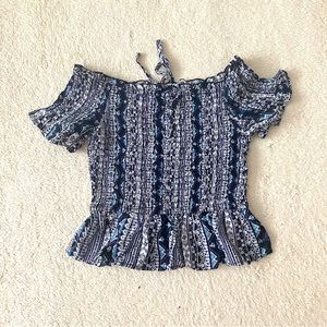 LikeNew Art Class Prints Band Crop Top